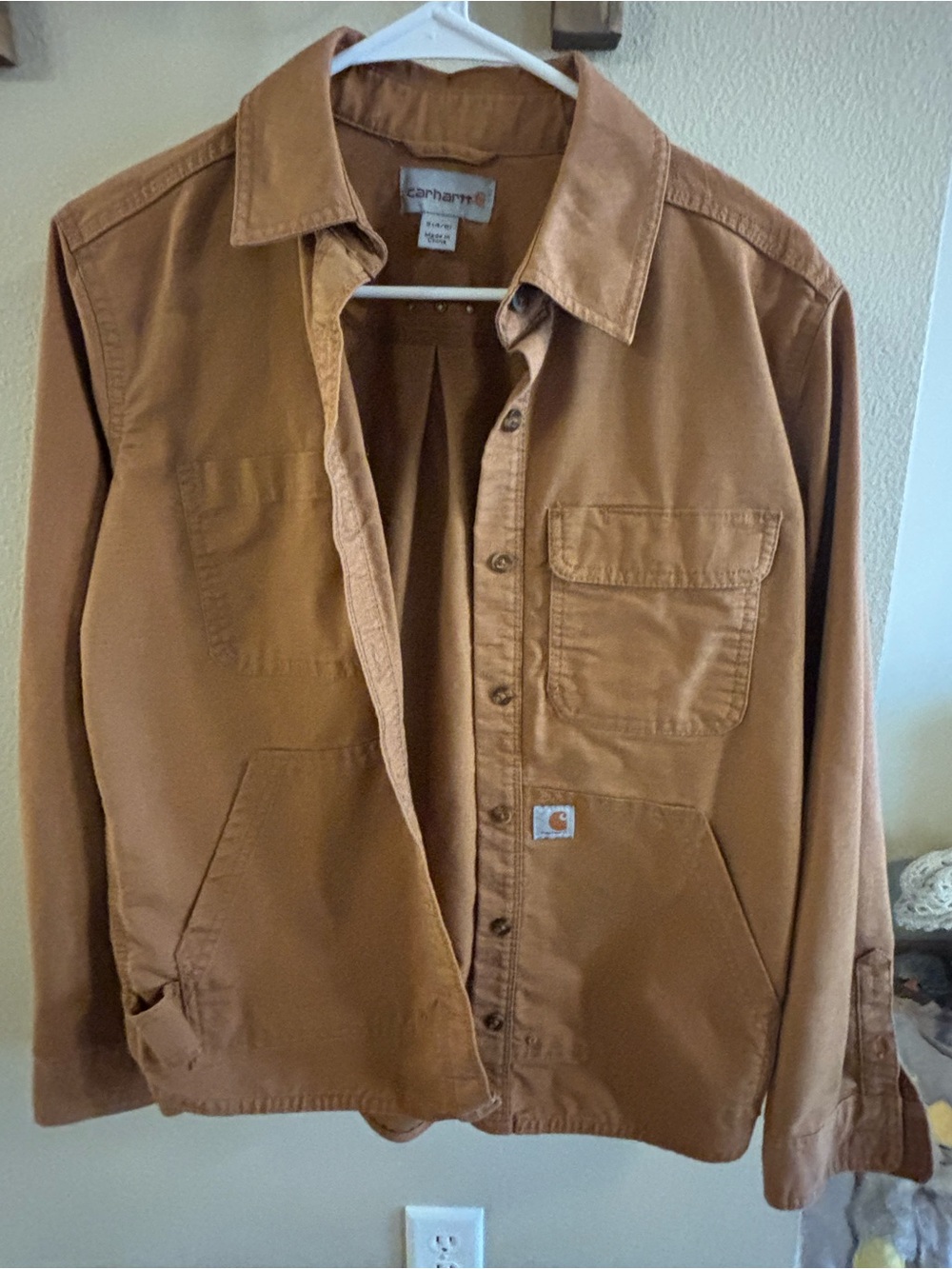 Carhartt Women's Brown Lightweight Canvas Chore Shirt